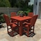 Highwood Usa Lehigh 5pc Square Counter Height Outdoor Patio Furniture Dining Set AD-CNL44-RED - alternate 2